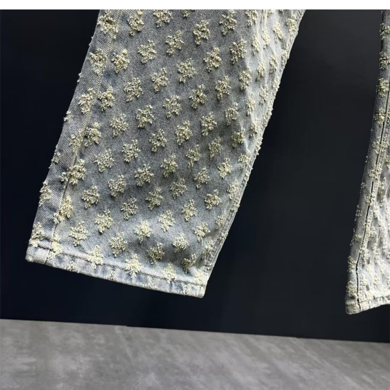Veste en jean à épaulettes pour hommes, style de niche, patchwork, veste décontractée délavée en détresse pour hommes, costume deux pièces, printemps et automne_voghion.com