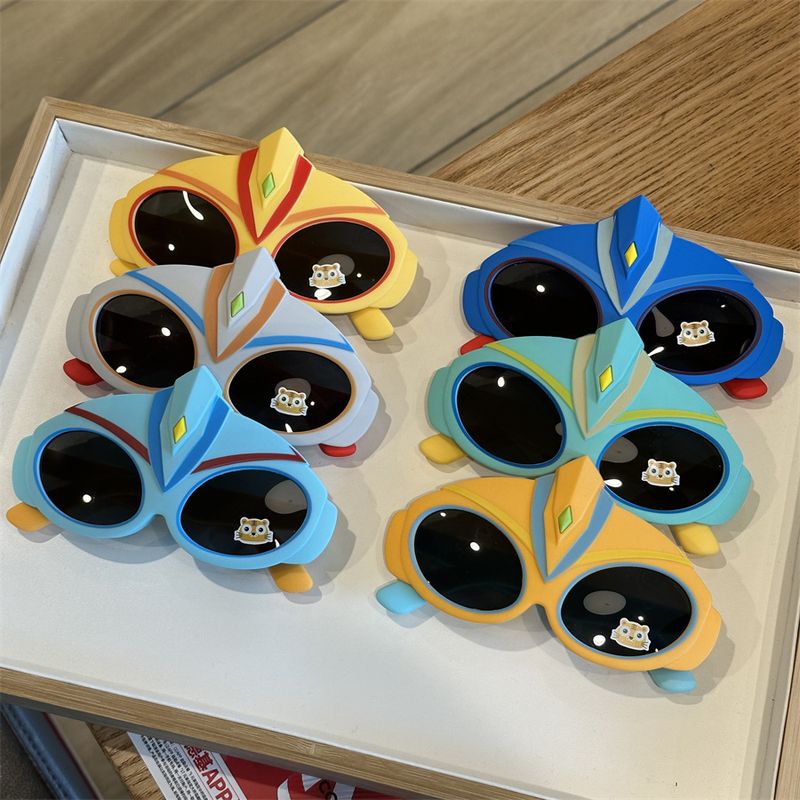 Kids' Polarized Sunglasses - UV400, Soft Silicone Frame, Animal Designs (French Bulldog/Dino), Fun Cartoon Style, For Outdoor & Play_voghion.com