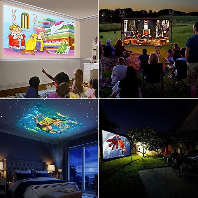 Portable Theater 1080p Android Smart HD 4K Wireless Projector For Home Use_voghion.com