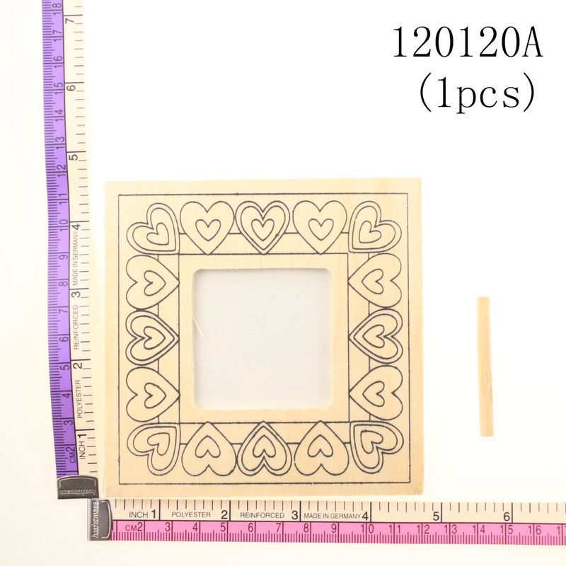 Creative children's wooden hand-painted love photo frame DIY painted graffiti drawing board removable wooden square photo frame_voghion.com
