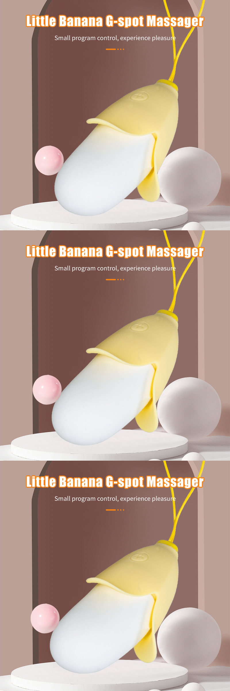 Jump Egg Vibrator for Women l Stimulator Banana-shaped Dildo G-spot Clitoral Vibrator Female Masturbator_voghion.com