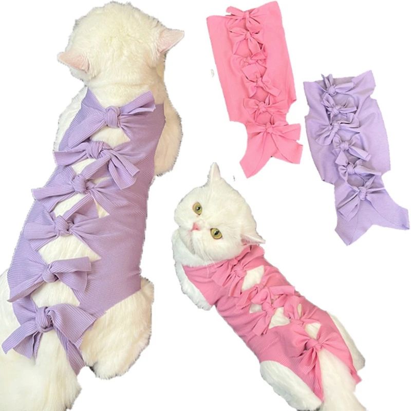 Cat Weaning Sterilization Suit Cats Anti-licking Sterilization Clothes Pet Surgery Recovery Suit Castration Wound Recovery Cloth_voghion.com