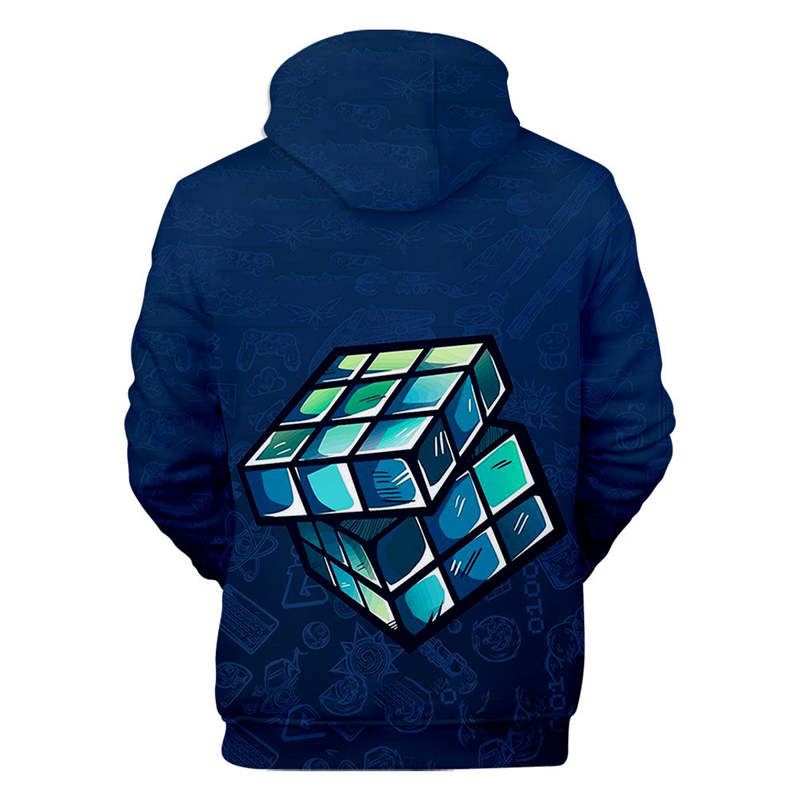Sonbahar Hp Hop Kapşonlu 3D Rubik Küpü Hoodies Erkek Tişörtü Kadın Unisex Kazaklar Moda Çocuklar Hoody Rahat Erkek_voghion.com