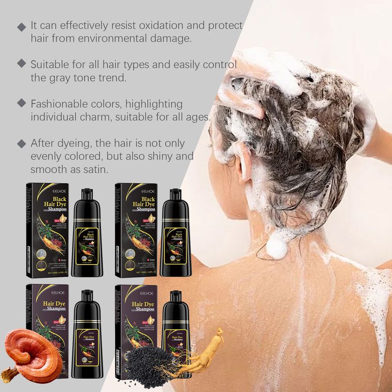 EELHOE Hair Shampoo, Plant Extract Care DIY Lasting Color Hair Cleansing Herbal Essence Shampoo_voghion.com