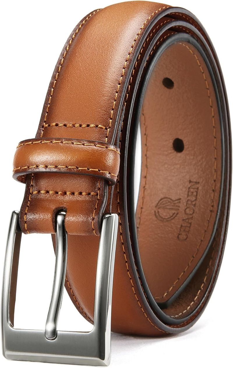 Cintura in pelle da 30 mm e formale, perfetta per scarpe da lavoro da uomo. Versione senza logo disponibile._voghion.com
