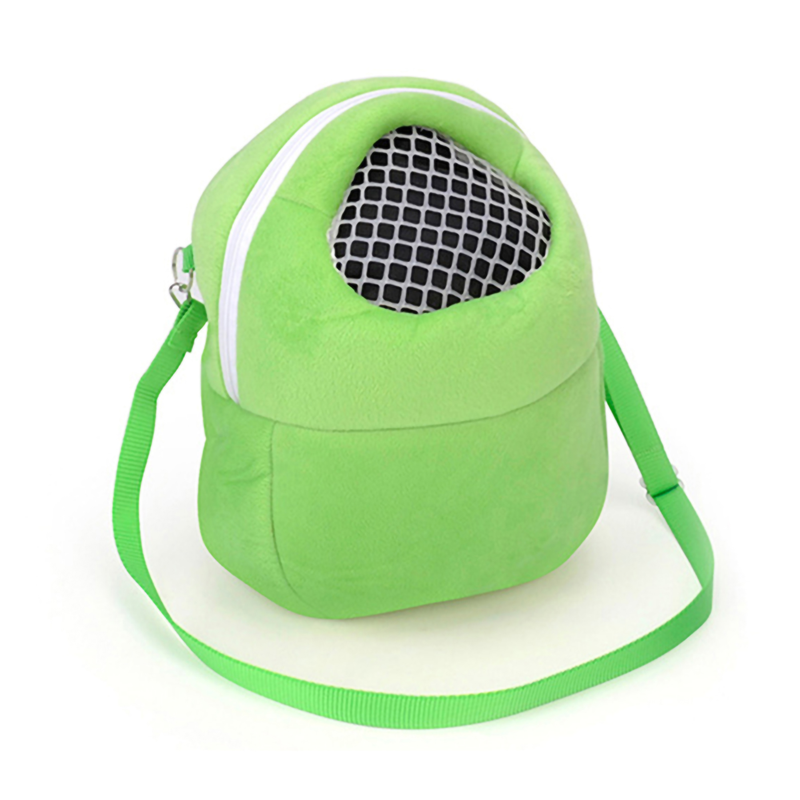 Small Pet Hamster Carrier Pure Color Leash Travel Bag Mesh Design Breathable_voghion.com