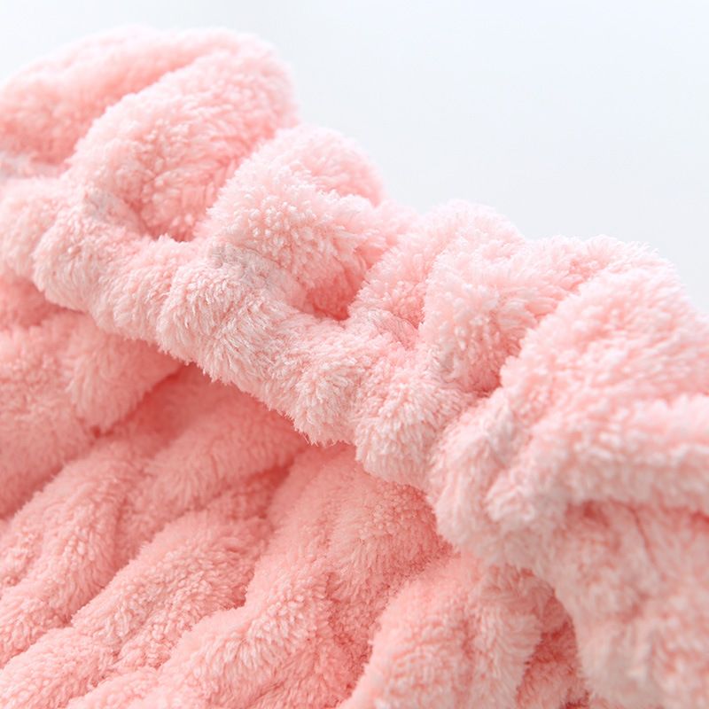 Cuffia per capelli asciutti per bambini, con motivo a cartoni animati, in pile di corallo e coniglio, assorbente, ad asciugatura rapida, spessa, per la doccia, asciugamano per capelli asciutti_voghion.com