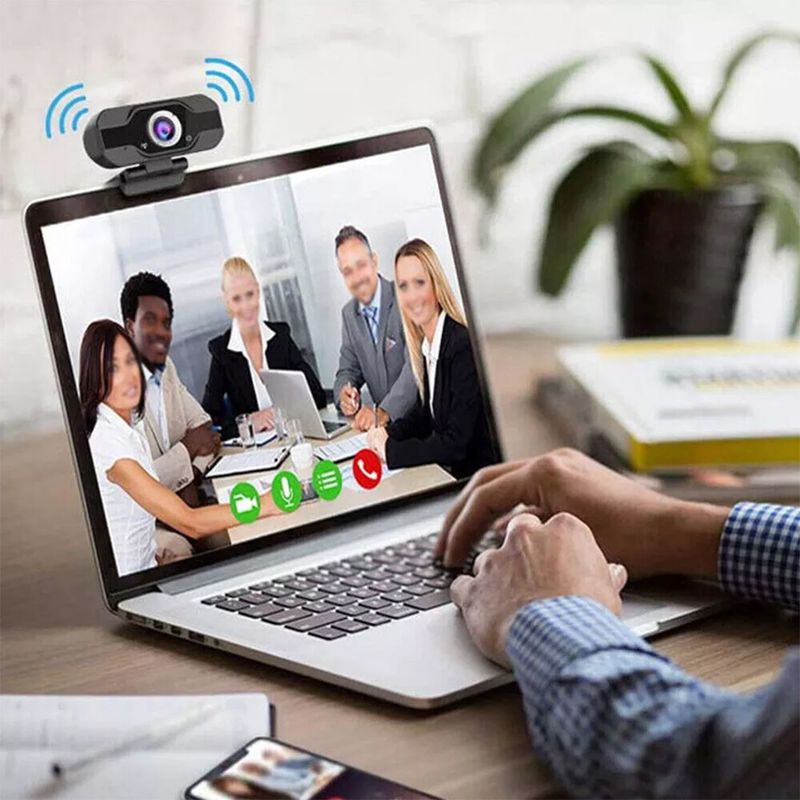 1080P HD Web Camera With Universal Clips Fits Laptops Desktops LCD Monitors Webcam Full HD Microphone_voghion.com