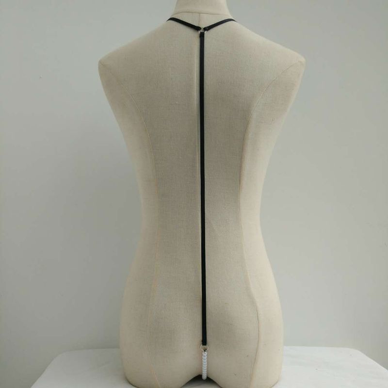Intimates Mini Pearl One-Piece Lady Sexy caurspīdīgs krūšturis un biksītes Pamas trīspunktu bikini komplekts_voghion.com