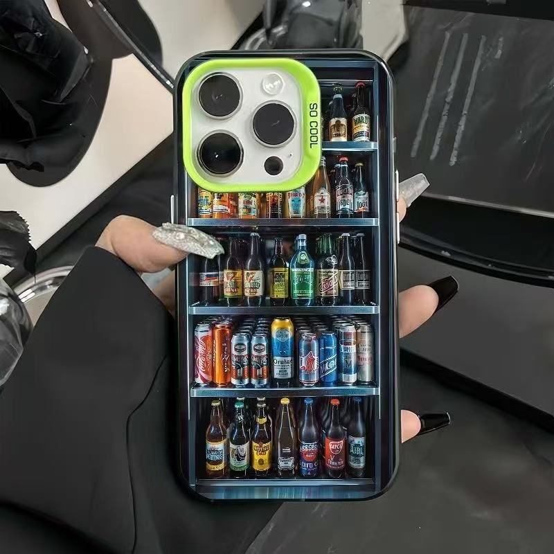 Drink Cabinet For IPhone15plus New IPhone16plus Mobile Phone Case 14 Creative 13 Advanced 12 Fun_voghion.com