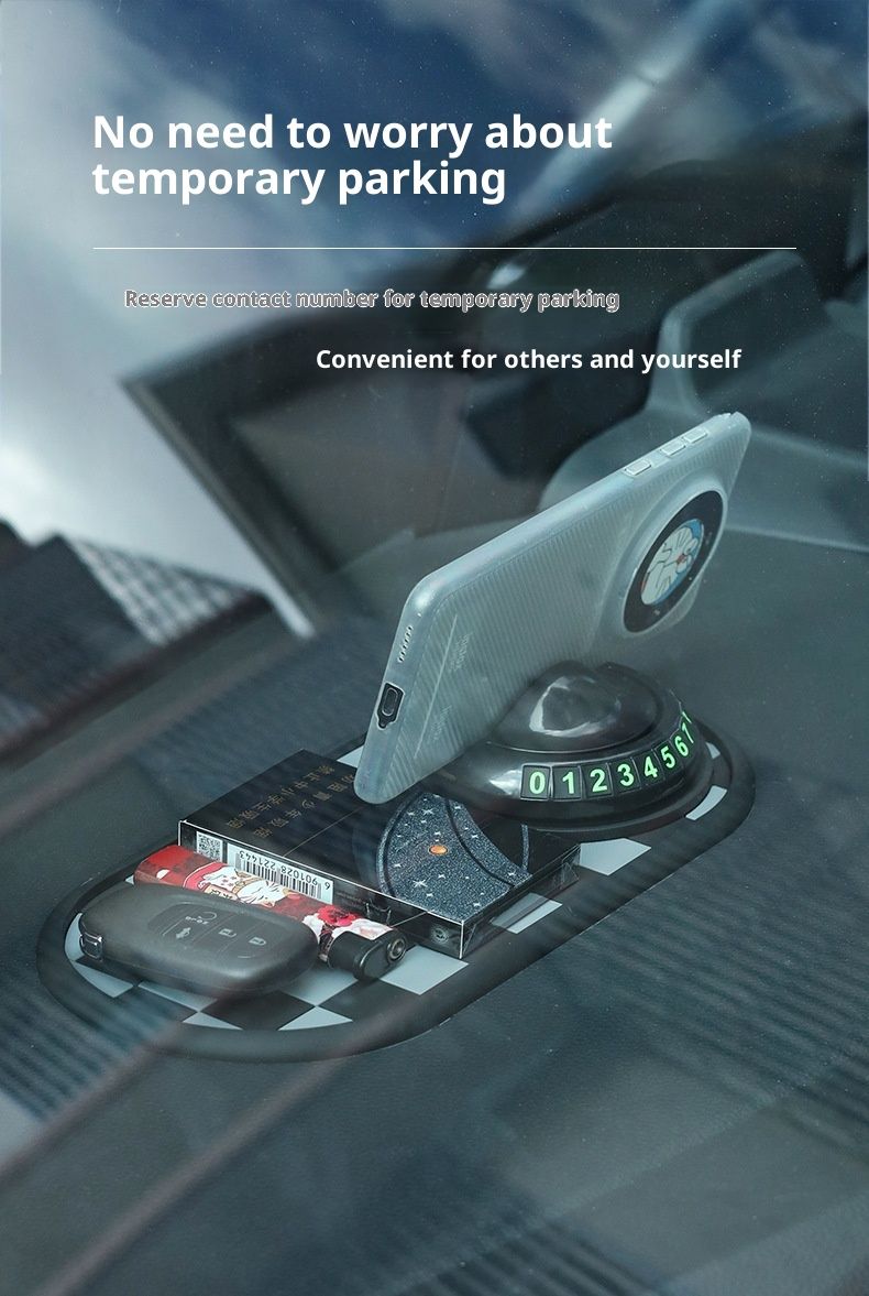 Xiaodeng Small Deng Factory Direct Car Anti-Slip Dashboard Rotatable Phone Holder Navigation Aromatherapy Ornament Storage Mat_voghion.com