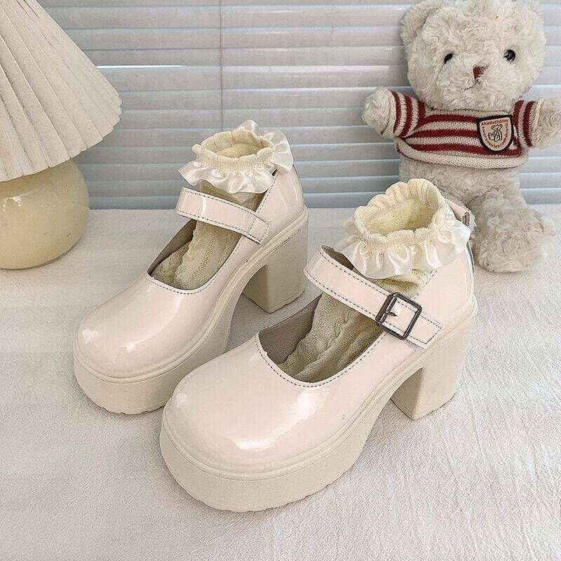 Lolita Dolce e Fresco Mary Jane 2025 Nuova Estate Fiocco Piattaforma JK Scarpe Singole Soletta Moda Versatile Casual Uso Quotidiano Comodo_voghion.com