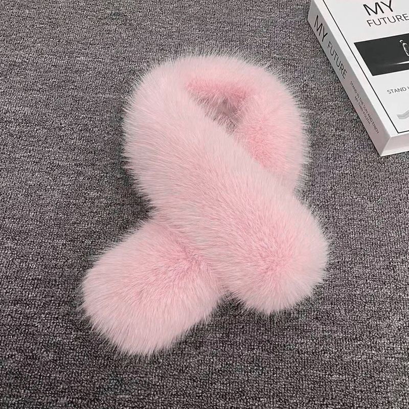 Sciarpa di volpe stile Zhang Yuanying, scaldacollo per donna, autunno inverno, collo di pelliccia caldo e spesso a doppia faccia, universale_voghion.com