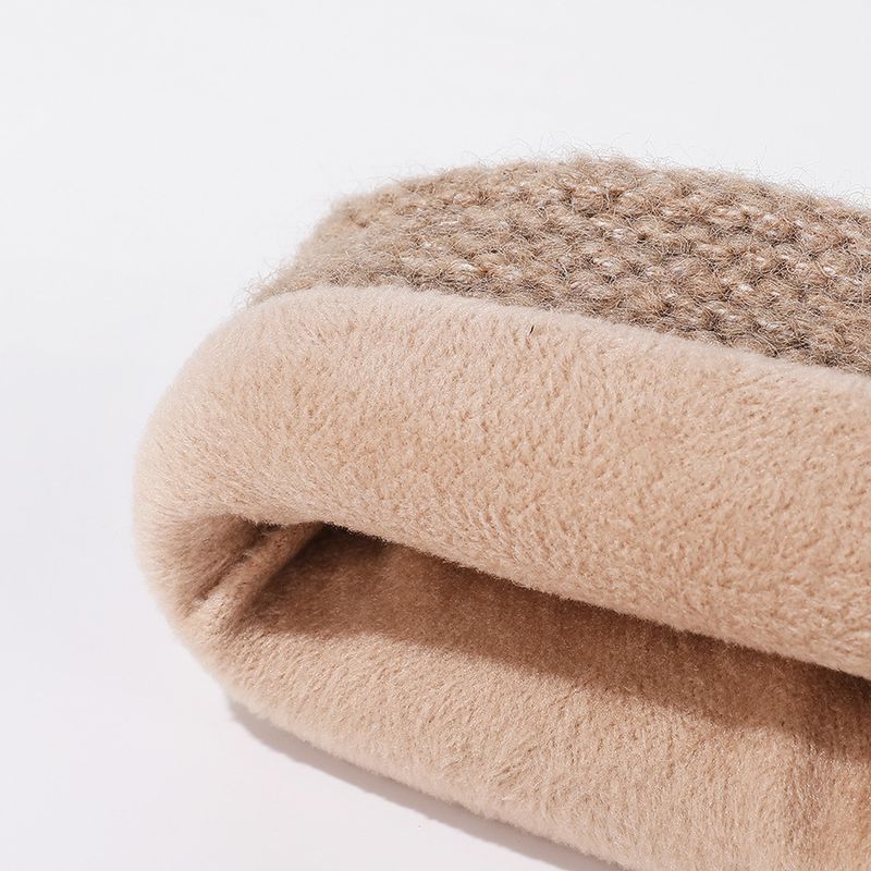 Cappello lavorato a maglia con orecchie di gatto da ragazza dei cartoni animati, carino, casual, versatile, in lana, con protezione per le orecchie in peluche e cappello caldo_voghion.com
