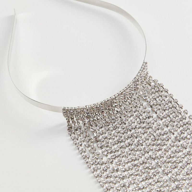 Nuova fascia per capelli con nappe per donna, semplice fascia per capelli retrò con strass, fascia per capelli di alta moda e personalità_voghion.com