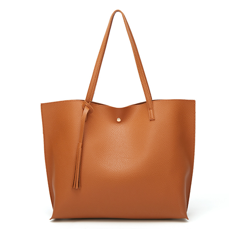 Borsa a tracolla grande capacità con nappa in stile coreano da donna, nuova moda 2024_voghion.com