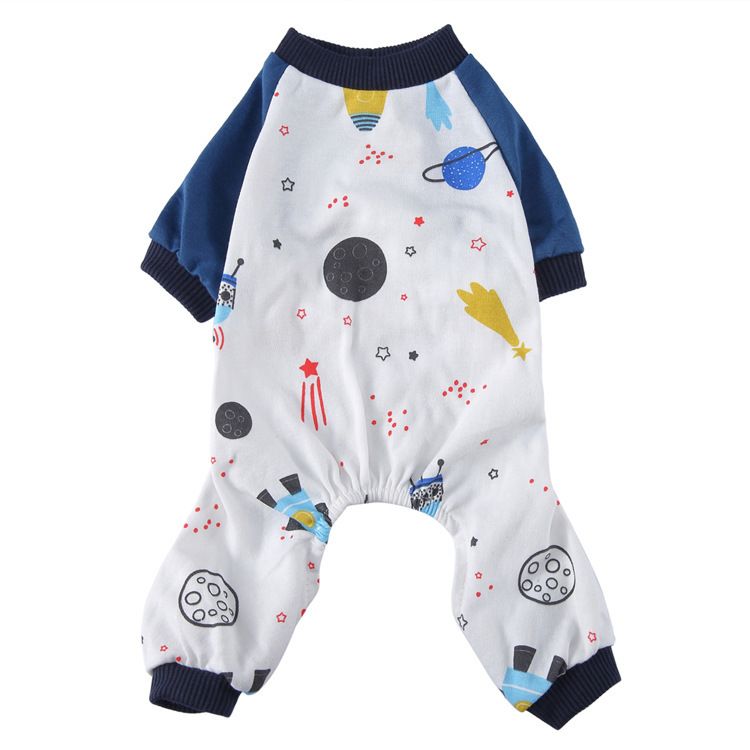 Neues vierbeiniges Haustier aus reiner Baumwolle für Hunde und Katzen, warmer, verdickter Pyjama für den Herbst und Winter, Hundekleidung_voghion.com