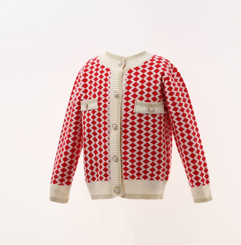 Babykleidung Basispullover für Mädchen Modischer Strickjackenoberteil für Babys Strickpullovermantel für Mädchen_voghion.com