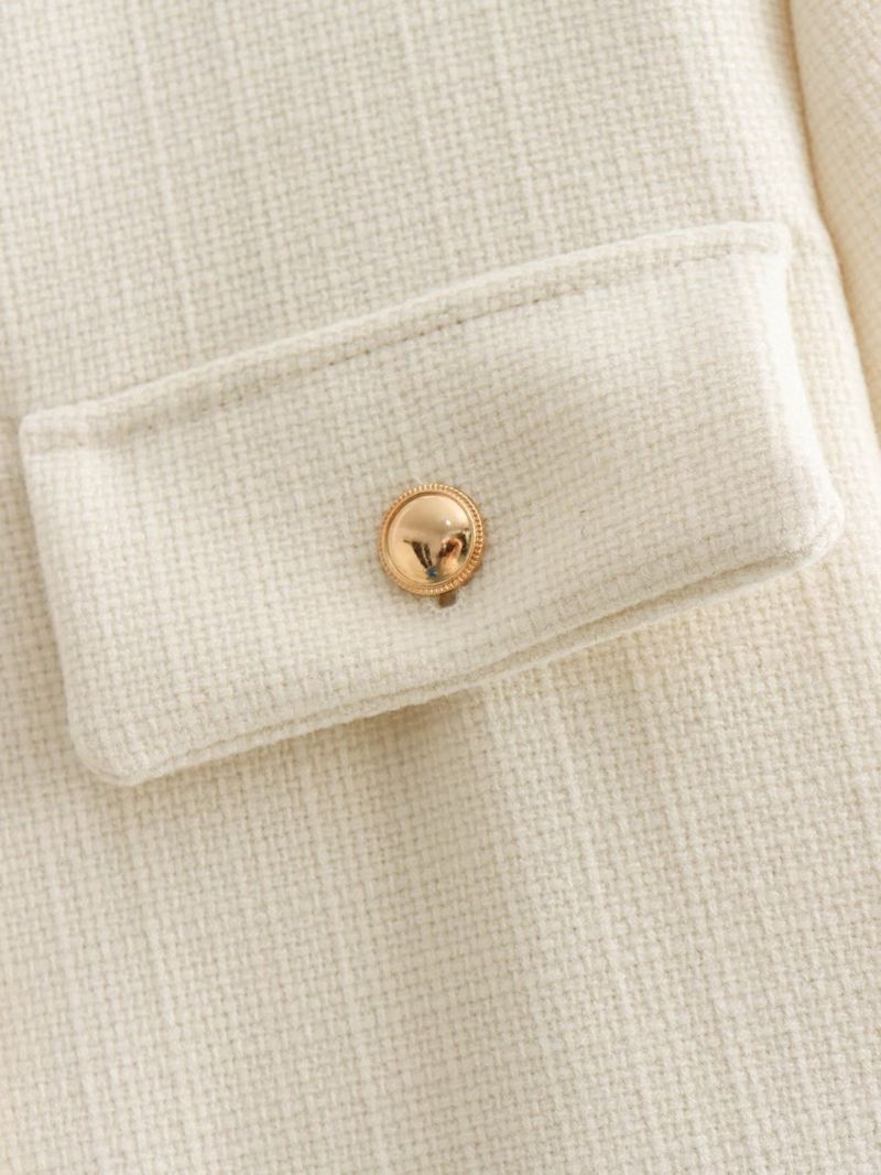 Women's Clothing fashion button decoration short suit jacket _voghion.com