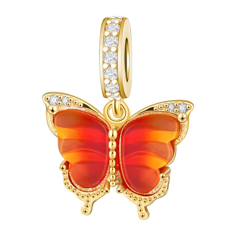 Women's Jewelry Insect Dragonfly Butterfly Firefly Charm Pendant Beads Jewelry With Bracelet Pieces White Copper Plated Silver_voghion.com