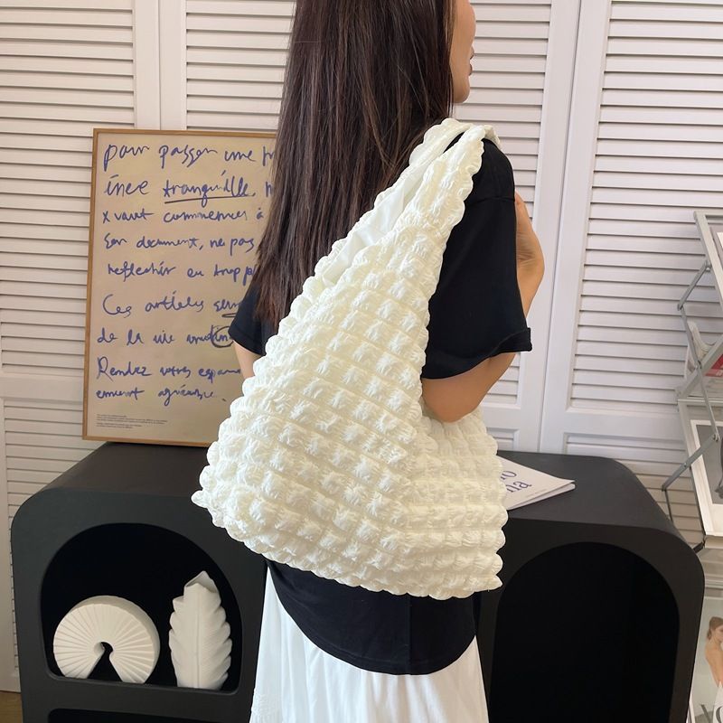 Nuova borsa a tracolla da donna con gilet Bubble Cloud, grande capacità, moda casual, borsa a mano plissettata da ragazza_voghion.com