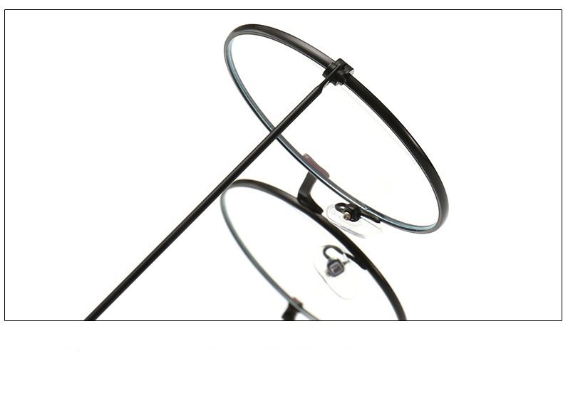 2025 Men And Women Retro Round Blue Light Computer Mirror Reading Games Eye Protection Deco Glasses_voghion.com