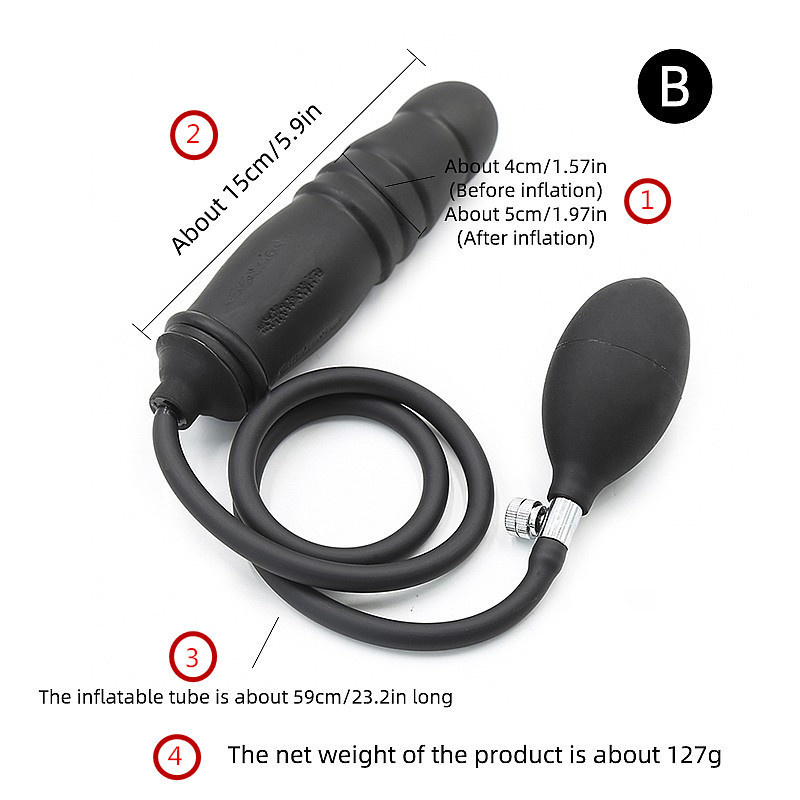Tapón Anal de silicona, consolador expandible, bomba, tapón Anal, dilatador Anal, masaje de próstata, extensor de ano Dilatado_voghion.com