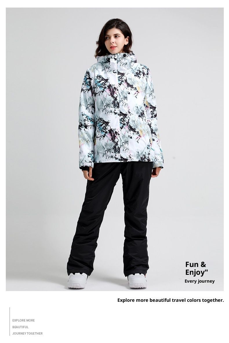 001 Gsousnow Ski Top da donna Cross-Border New Winter Antivento Impermeabile Resistente all'usura Tuta da snowboard calda_voghion.com