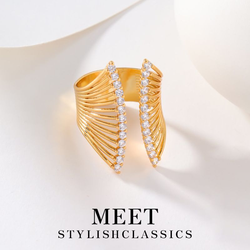 Mode Persönlichkeit Aushöhlen Diamant Für Frauen, Nische High-end Licht Luxus Temperament Ins Übertrieben Minimalistischen_voghion.com