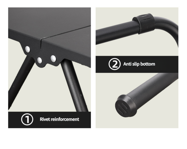 Outdoor Camping Portable Quick-Deploy Lightweight Foldable Multifunctional Carbon Steel Barbecue Table_voghion.com