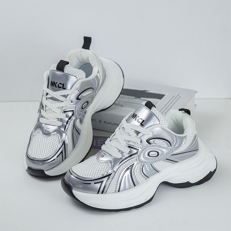 Sneakers robuste per donna, tendenza autunno 2023, nuove suole spesse, versatili, sportive, casual, per aumentare l'altezza, da corsa_voghion.com
