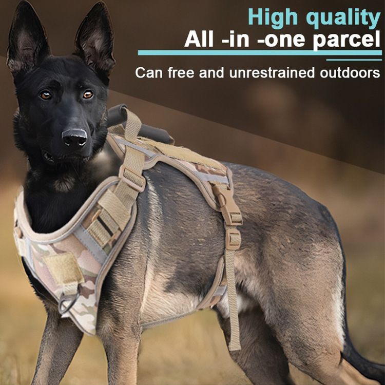 Pet 2024 For Medium And Large Dogs Vest-Style Tactical Harness Dog Walking Leash_voghion.com
