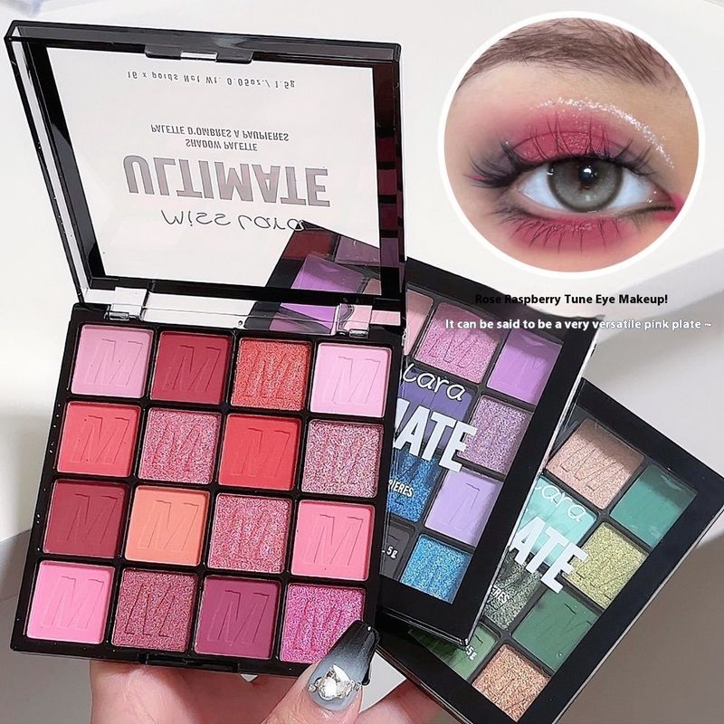 Misslara 16 Color Eye Shadow Matte Pearlescent European And American Makeup Beginners Colorful Eye Shadow Plate_voghion.com