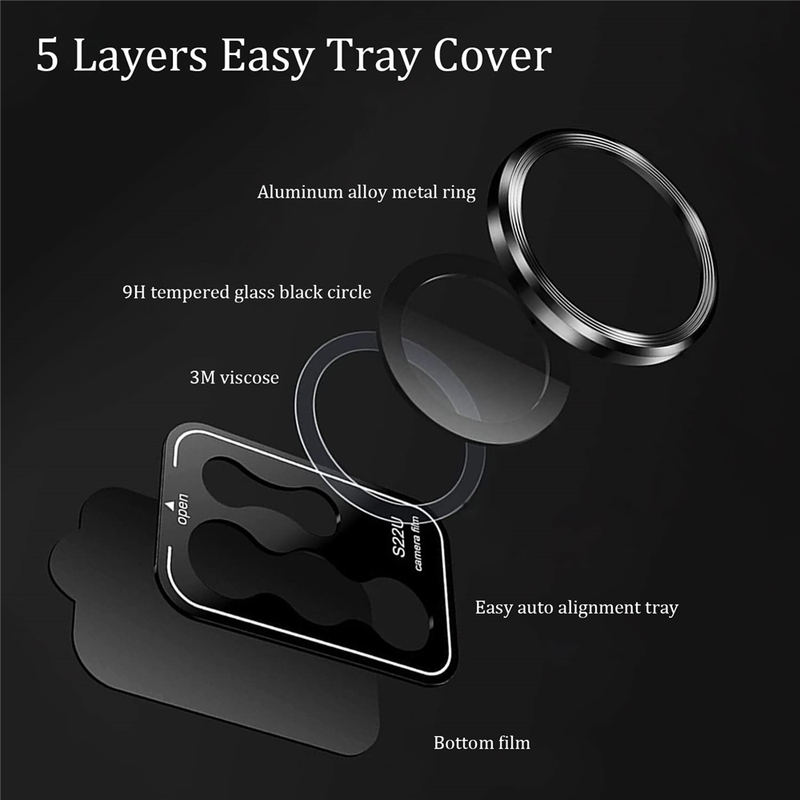 Voor Samsung S23 Ultra Camera Lens Protector Aluminium Metaal Gehard Glas Camera Film Voor Galaxy S22 Ultra 5G accessoires_voghion.com
