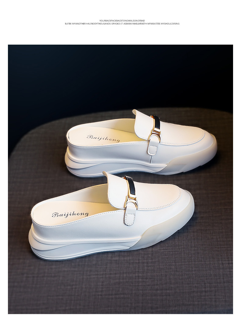 Inner Heightened Half Slippers New Baotou Small White Net Red Thick Soled Slope Heel Sandals Outerwear Women S Shoes Summer_voghion.com