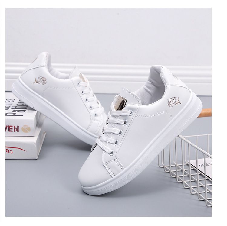 Scarpe casual basse bianche piccole sportive alla moda autunno 2023 coreane versatili da studentessa da donna con suola piatta_voghion.com