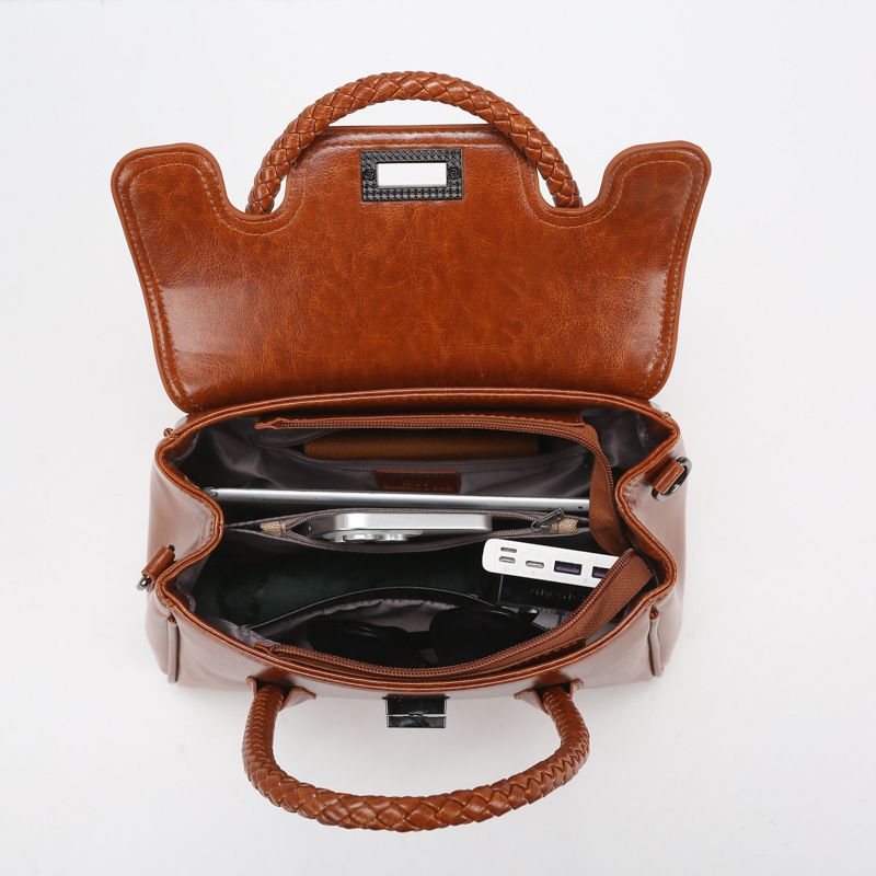 Nuova borsa da donna di alta qualità, di grande capacità, con tracolla intrecciata e design a tracolla, 2025_voghion.com