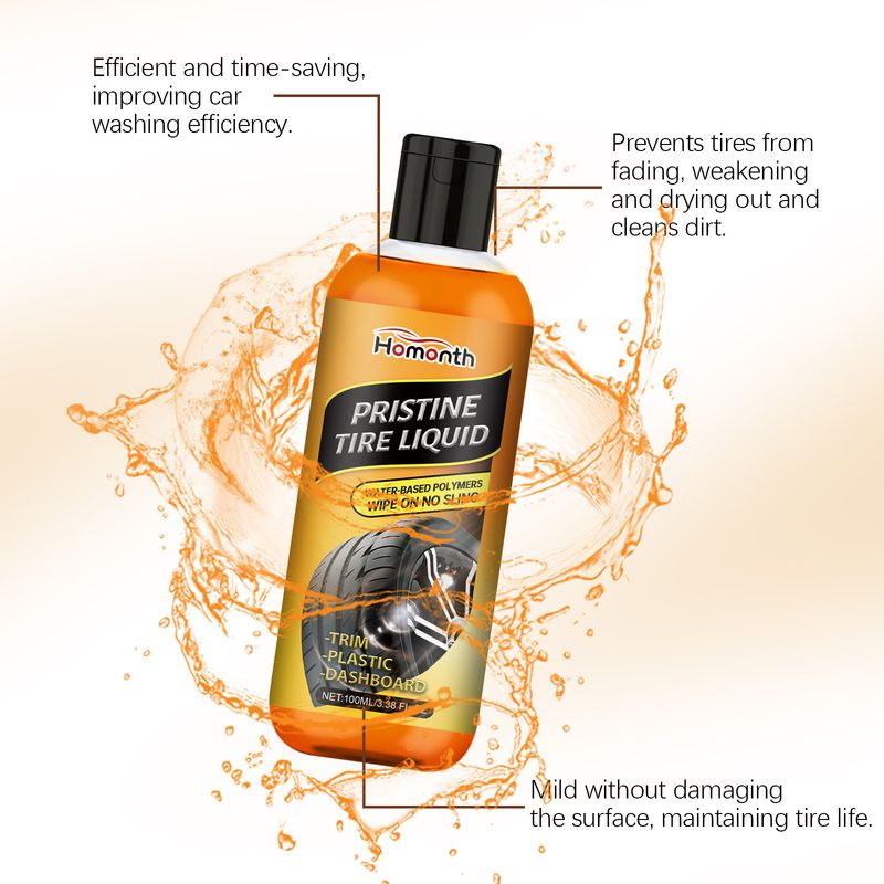 Homonth Automobile Tire Cleaner, Automobile Tire Cleaning Decontamination And Descaling New Tire Cleaning Agent_voghion.com