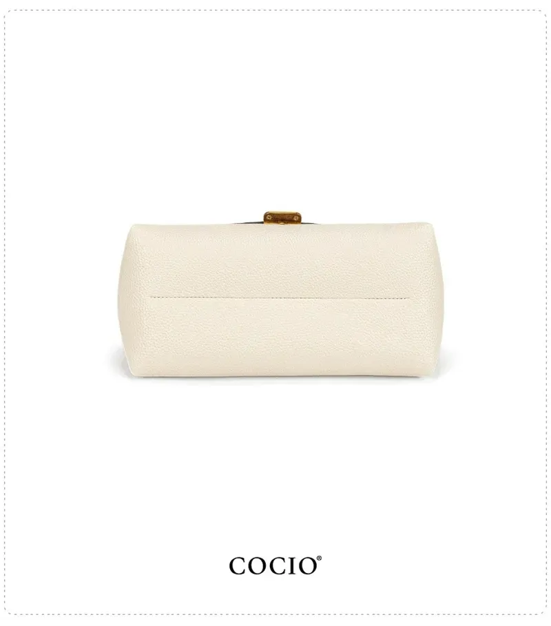 Borsa a tracolla vintage in pelle da donna con tracolla larga e casual, nuova di zecca, firmata COCIO_voghion.com