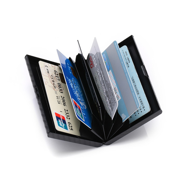 Bycobecy Custom Carbon Fiber Card Holder Metal Plastic NFC Wallet Passport Holder Document Organizer RFID Slim Wallets_voghion.com