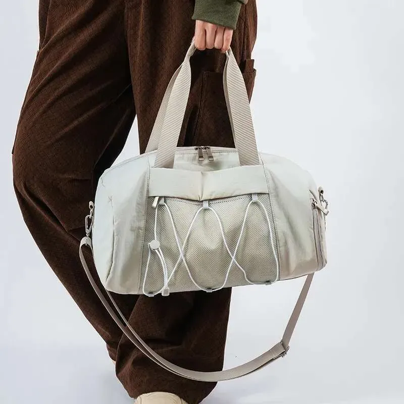 Grande borsone da viaggio: borsa a mano in tessuto Oxford con chiusura a cerniera per le gite del fine settimana_voghion.com