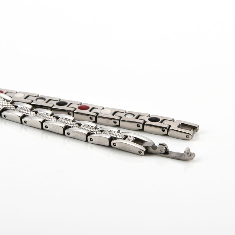 Damenschmuck Beliebtes Titanstahl-Energiemagnet-Damenarmband Edelstahlarmband_voghion.com