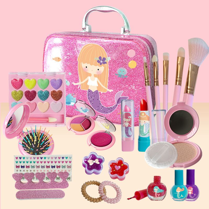 Giocattoli per la casa per bambini, set di smalti per unghie, borsetta per cosmetici per ragazze_voghion.com