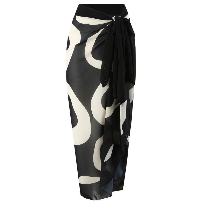 Einteiliger Badeanzug für Damen, Chiffon-Strandkleid-Set_voghion.com