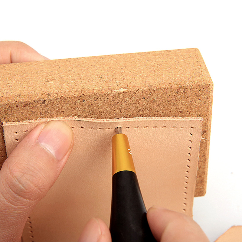 1Pcs Perforated Pad Cork Assisted DIY Hand Leather Tool Diamond Cone Perforated Without Slag_voghion.com