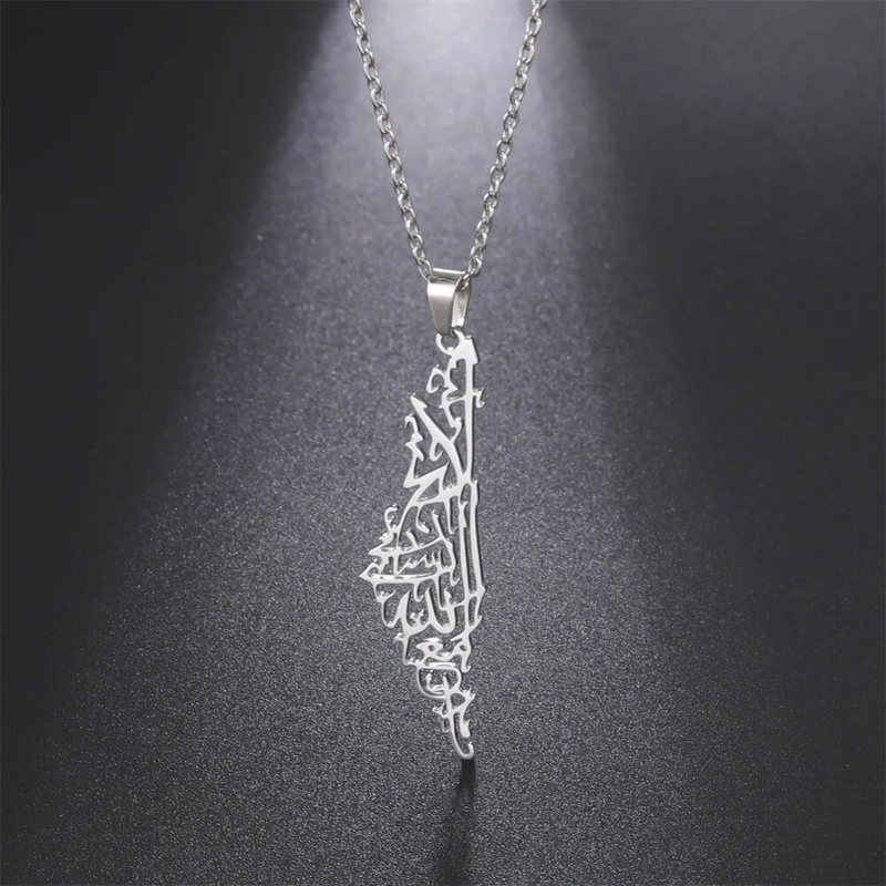 Hot Sales My Shape Pastine Pendant Necklaces for Women Men Stainss Steel Hollow Map Necklace Choker Chain Ma Jewelry_voghion.com