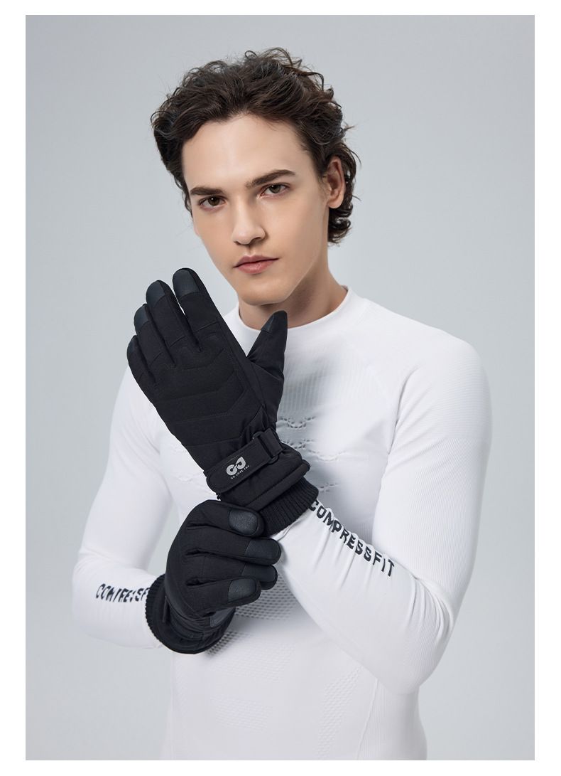 Luvas térmicas de esqui para homens e mulheres - Luvas de inverno à prova de vento com aderência antiderrapante para snowboard, motociclismo e esportes ao ar livre_voghion.com