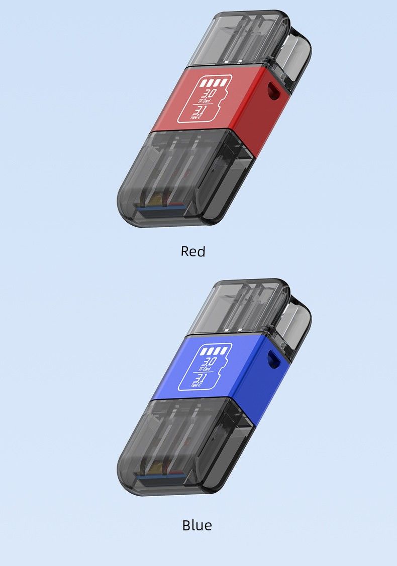 Mobiltelefonleser SD-minnekort TF-konvertering Typec datamaskin OTG-adapter U-disk for iPhone 15 Huawei_voghion.com