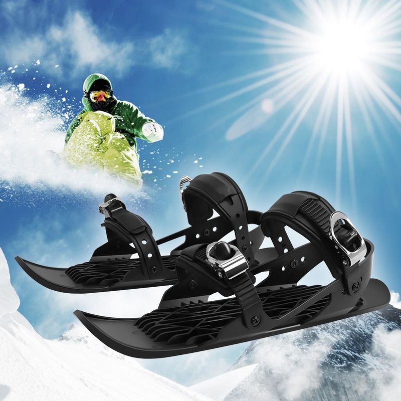 Mini Third Generation Outdoor Snow MiniSki Skates Lightweight Wear-Resistant Integrated Ski Shoes_voghion.com
