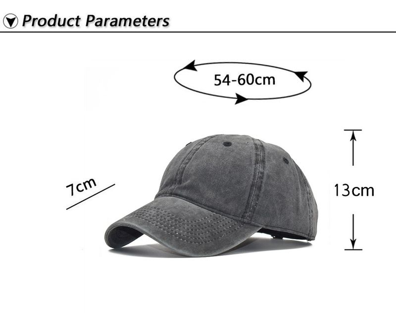 Gorra de béisbol de algodón puro lavado de color sólido para adultos y niños, gorra de béisbol con parches para hombres_voghion.com
